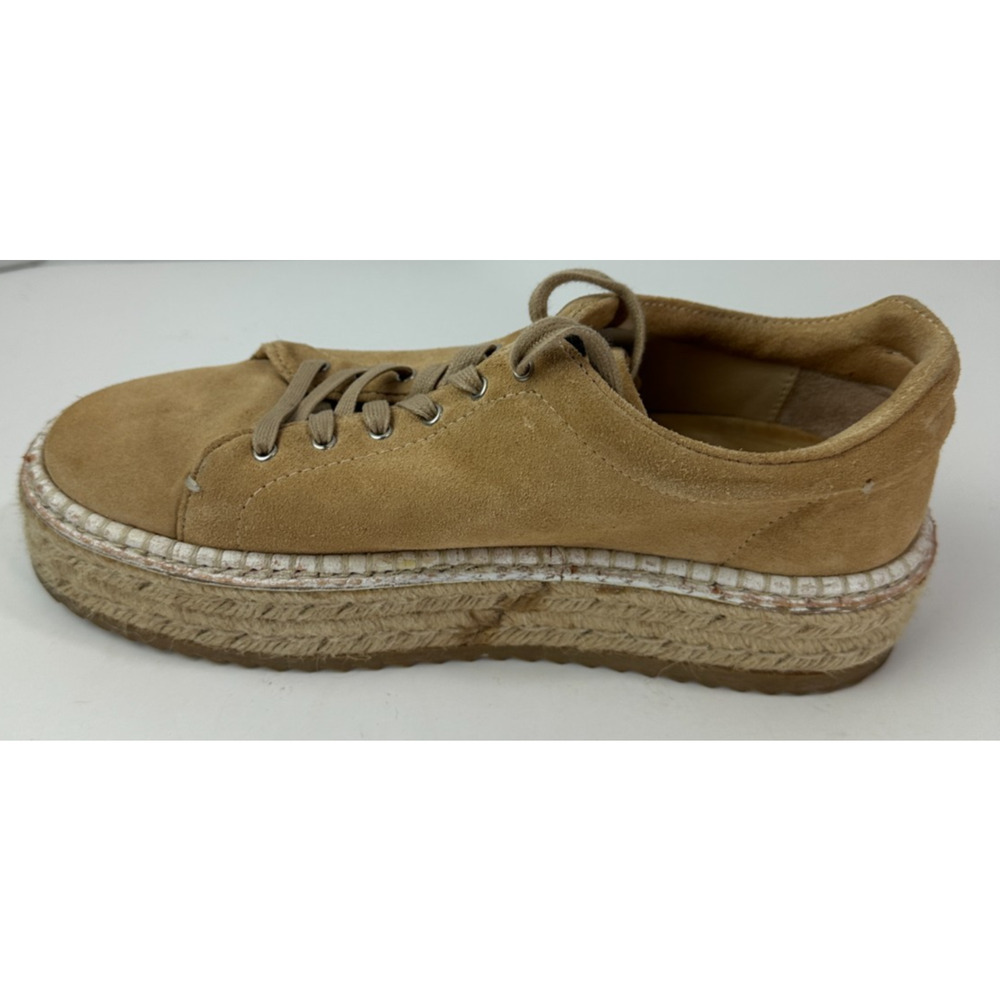 Rag & Bone Kent Platform Espadrille Suede Sneakers Dune Women's Size 37 US 7 - Picture 4 of 11